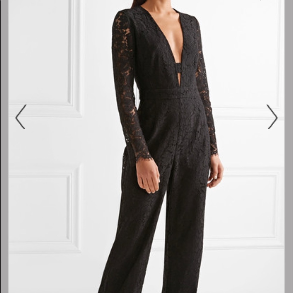 $598 NWT DVF Kyara Corded Lace Jumpsuit Zarita 2
